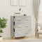 vidaXL - Dressoir - 70x34x90 - cm - bewerkt - hout - betongrijs