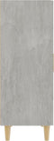 vidaXL - Dressoir - 70x34x90 - cm - bewerkt - hout - betongrijs
