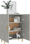 vidaXL - Dressoir - 70x34x90 - cm - bewerkt - hout - betongrijs