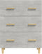 vidaXL - Dressoir - 70x34x90 - cm - bewerkt - hout - betongrijs