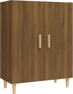 vidaXL - Dressoir - 70x34x90 - cm - bewerkt - hout - bruin - eikenkleur