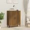 vidaXL - Dressoir - 70x34x90 - cm - bewerkt - hout - bruin - eikenkleur