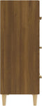 vidaXL - Dressoir - 70x34x90 - cm - bewerkt - hout - bruin - eikenkleur