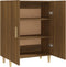 vidaXL - Dressoir - 70x34x90 - cm - bewerkt - hout - bruin - eikenkleur
