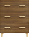 vidaXL - Dressoir - 70x34x90 - cm - bewerkt - hout - bruin - eikenkleur