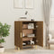 vidaXL - Dressoir - 70x34x90 - cm - bewerkt - hout - bruin - eikenkleur