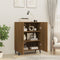 vidaXL - Dressoir - 70x34x90 - cm - bewerkt - hout - bruin - eikenkleur