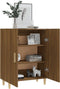 vidaXL - Dressoir - 70x34x90 - cm - bewerkt - hout - bruin - eikenkleur