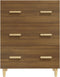 vidaXL - Dressoir - 70x34x90 - cm - bewerkt - hout - bruin - eikenkleur