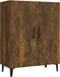 vidaXL - Dressoir - 70x34x90 - cm - bewerkt - hout - gerookt - eikenkleurig