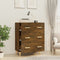 vidaXL - Dressoir - 70x34x90 - cm - bewerkt - hout - gerookt - eikenkleurig