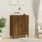 vidaXL - Dressoir - 70x34x90 - cm - bewerkt - hout - gerookt - eikenkleurig