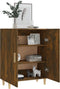 vidaXL - Dressoir - 70x34x90 - cm - bewerkt - hout - gerookt - eikenkleurig