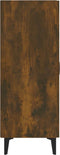 vidaXL - Dressoir - 70x34x90 - cm - bewerkt - hout - gerookt - eikenkleurig