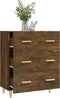 vidaXL - Dressoir - 70x34x90 - cm - bewerkt - hout - gerookt - eikenkleurig
