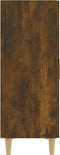 vidaXL - Dressoir - 70x34x90 - cm - bewerkt - hout - gerookt - eikenkleurig