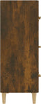 vidaXL - Dressoir - 70x34x90 - cm - bewerkt - hout - gerookt - eikenkleurig