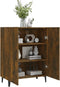 vidaXL - Dressoir - 70x34x90 - cm - bewerkt - hout - gerookt - eikenkleurig