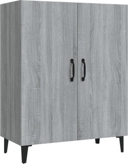 vidaXL - Dressoir - 70x34x90 - cm - bewerkt - hout - grijs - sonoma - eikenkleurig