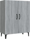 vidaXL - Dressoir - 70x34x90 - cm - bewerkt - hout - grijs - sonoma - eikenkleurig