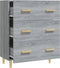 vidaXL - Dressoir - 70x34x90 - cm - bewerkt - hout - grijs - sonoma - eikenkleurig