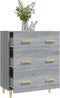 vidaXL - Dressoir - 70x34x90 - cm - bewerkt - hout - grijs - sonoma - eikenkleurig