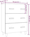 vidaXL - Dressoir - 70x34x90 - cm - bewerkt - hout - grijs - sonoma - eikenkleurig