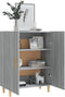 vidaXL - Dressoir - 70x34x90 - cm - bewerkt - hout - grijs - sonoma - eikenkleurig