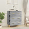 vidaXL - Dressoir - 70x34x90 - cm - bewerkt - hout - grijs - sonoma - eikenkleurig