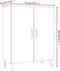 vidaXL - Dressoir - 70x34x90 - cm - bewerkt - hout - grijs - sonoma - eikenkleurig