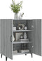 vidaXL - Dressoir - 70x34x90 - cm - bewerkt - hout - grijs - sonoma - eikenkleurig