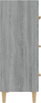 vidaXL - Dressoir - 70x34x90 - cm - bewerkt - hout - grijs - sonoma - eikenkleurig