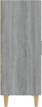 vidaXL - Dressoir - 70x34x90 - cm - bewerkt - hout - grijs - sonoma - eikenkleurig