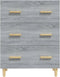 vidaXL - Dressoir - 70x34x90 - cm - bewerkt - hout - grijs - sonoma - eikenkleurig