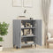 vidaXL - Dressoir - 70x34x90 - cm - bewerkt - hout - grijs - sonoma - eikenkleurig