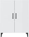 vidaXL - Dressoir - 70x34x90 - cm - bewerkt - hout - hoogglans - wit