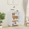 vidaXL - Dressoir - 70x34x90 - cm - bewerkt - hout - hoogglans - wit