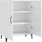 vidaXL - Dressoir - 70x34x90 - cm - bewerkt - hout - hoogglans - wit