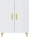 vidaXL - Dressoir - 70x34x90 - cm - bewerkt - hout - hoogglans - wit