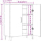 vidaXL - Dressoir - 70x34x90 - cm - bewerkt - hout - oud - houtkleurig