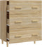 vidaXL - Dressoir - 70x34x90 - cm - bewerkt - hout - sonoma - eikenkleurig