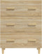 vidaXL - Dressoir - 70x34x90 - cm - bewerkt - hout - sonoma - eikenkleurig