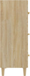 vidaXL - Dressoir - 70x34x90 - cm - bewerkt - hout - sonoma - eikenkleurig