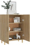 vidaXL - Dressoir - 70x34x90 - cm - bewerkt - hout - sonoma - eikenkleurig