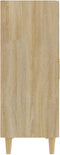 vidaXL - Dressoir - 70x34x90 - cm - bewerkt - hout - sonoma - eikenkleurig