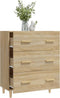 vidaXL - Dressoir - 70x34x90 - cm - bewerkt - hout - sonoma - eikenkleurig