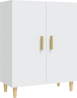 vidaXL - Dressoir - 70x34x90 - cm - bewerkt - hout - wit