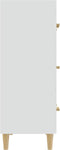 vidaXL - Dressoir - 70x34x90 - cm - bewerkt - hout - wit