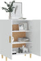 vidaXL - Dressoir - 70x34x90 - cm - bewerkt - hout - wit