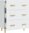 vidaXL - Dressoir - 70x34x90 - cm - bewerkt - hout - wit